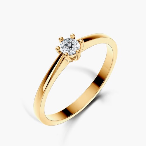 Pierścionek zaręczynowy SAVICKI: złoty, diament